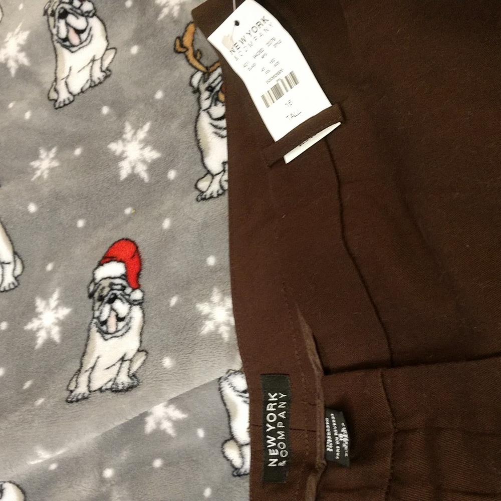 NY & Co Brown straight leg pants size 16 tall